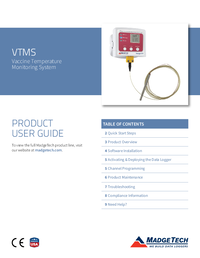 Thumbnail of document Manual - VTMS Vaccine Temperature Monitoring System Data Logger